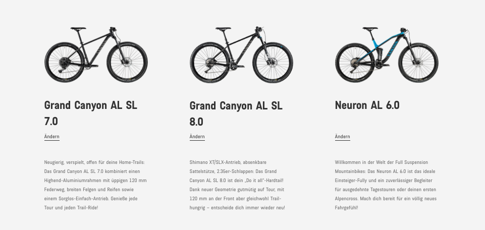 Canyon Neuron AL 6.0 vs. Grand Canyon AL SL 8.0 vs. Grand Canyon AL SL 7.0  | MTB-News.de | IBC Mountainbike Forum